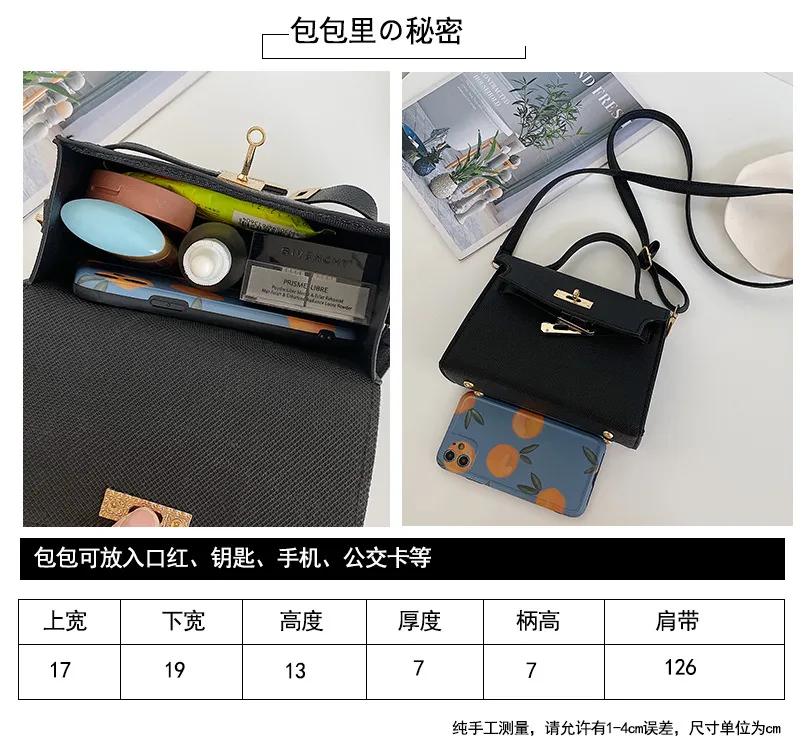 Small Women's Fashion Handbag, Trendy Spring/Autumn Lock Buckle Crossbody Shoulder Bag, Chic Versatile Purse for Ladies showcase 16