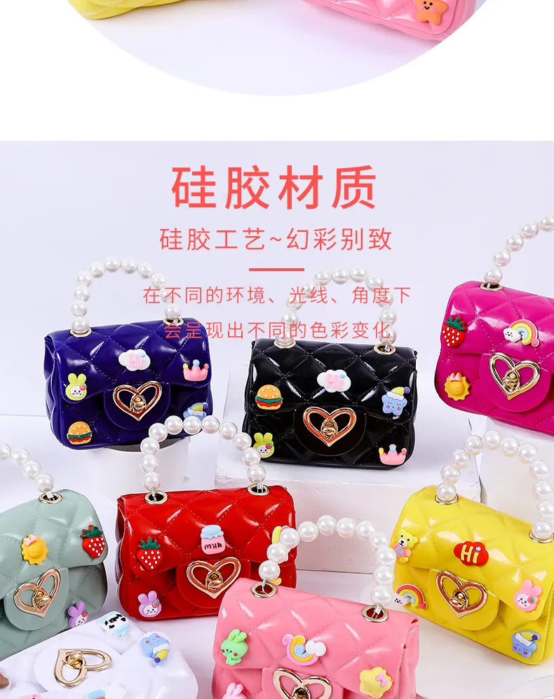 2024 New Handmade Pearl Jelly Handbag - Mini Crossbody Shoulder Bag for Women, Stylish Evening Clutch showcase 3