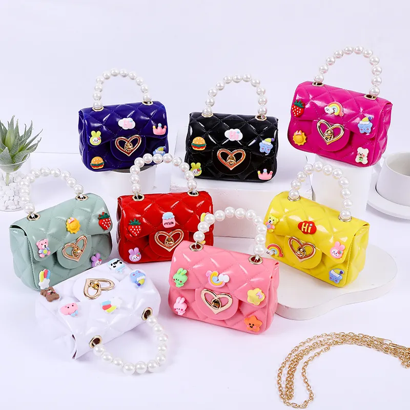 2024 New Handmade Pearl Jelly Handbag - Mini Crossbody Shoulder Bag for Women, Stylish Evening Clutch thumbnail 1