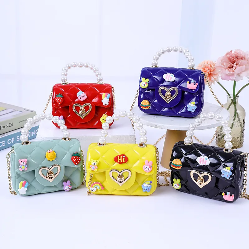 2024 New Handmade Pearl Jelly Handbag - Mini Crossbody Shoulder Bag for Women, Stylish Evening Clutch thumbnail 2