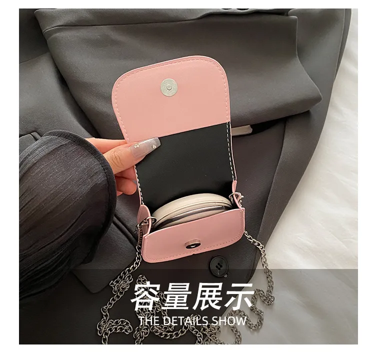 Women's Mini Lipstick Chain Shoulder Crossbody Bag - Fashionable Korean Style Small Handbag for Summer showcase 8