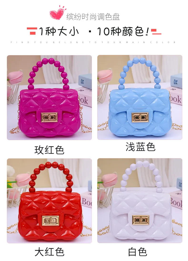 2024 Fashion Pearl Chain Shoulder Bag for Women - Portable Mini Jelly Crossbody Purse, Stylish Evening Handbag for Parties and Outings showcase 4