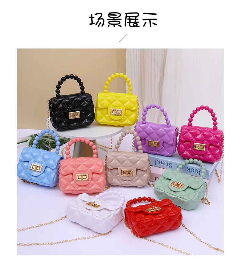 2024 Fashion Pearl Chain Shoulder Bag for Women - Portable Mini Jelly Crossbody Purse, Stylish Evening Handbag for Parties and Outings showcase 13