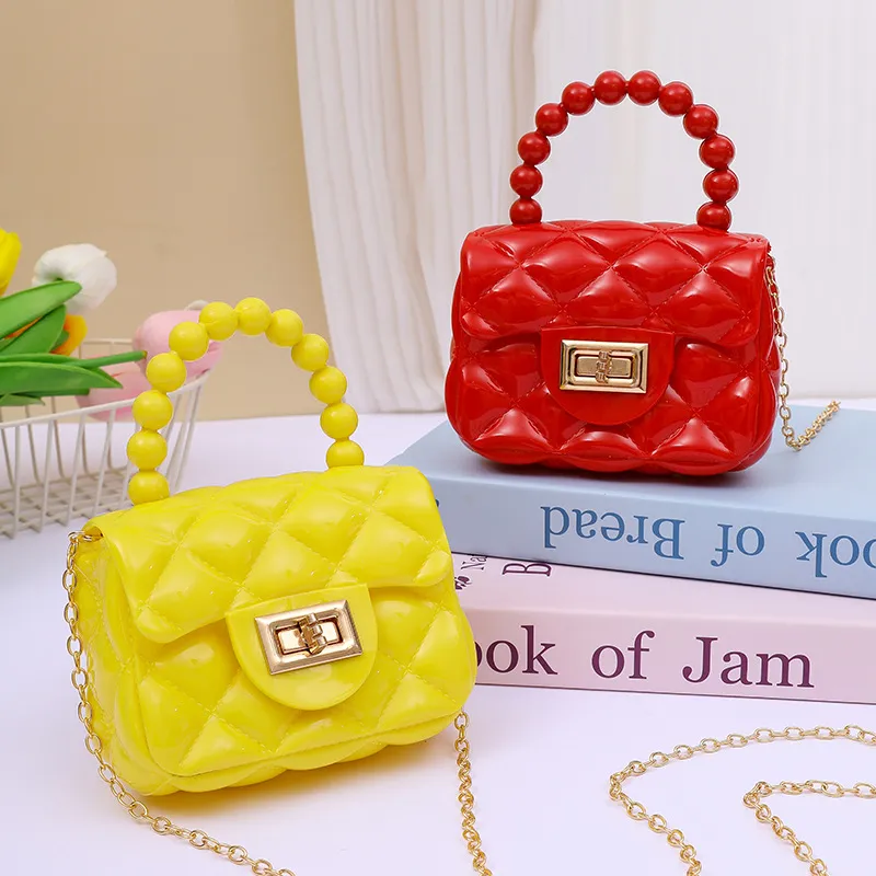 2024 Fashion Pearl Chain Shoulder Bag for Women - Portable Mini Jelly Crossbody Purse, Stylish Evening Handbag for Parties and Outings thumbnail 3