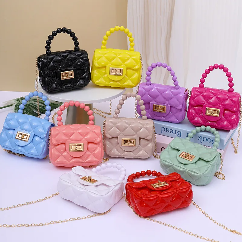 2024 Fashion Pearl Chain Shoulder Bag for Women - Portable Mini Jelly Crossbody Purse, Stylish Evening Handbag for Parties and Outings thumbnail 1