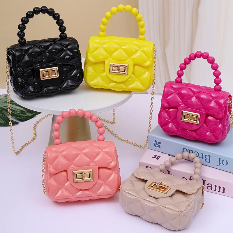 2024 Fashion Pearl Chain Shoulder Bag for Women - Portable Mini Jelly Crossbody Purse, Stylish Evening Handbag for Parties and Outings thumbnail 2
