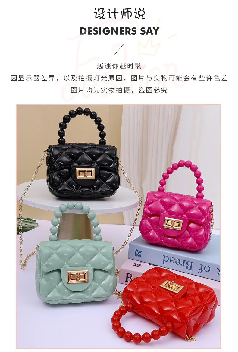 2024 Fashion Pearl Chain Shoulder Bag for Women - Portable Mini Jelly Crossbody Purse, Stylish Evening Handbag for Parties and Outings showcase 10
