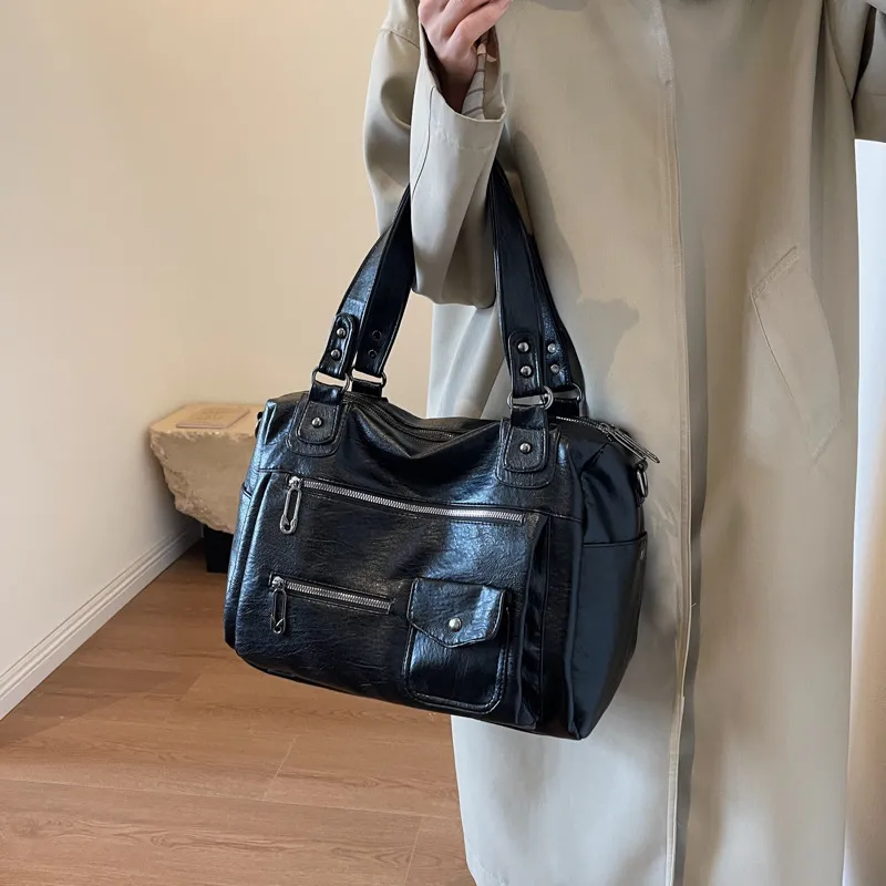 Luxury Women's Tote Bag Korean Niche Style Large Capacity Crossbody Shoulder Bag Fashionable Handbag for Daily Use thumbnail 2