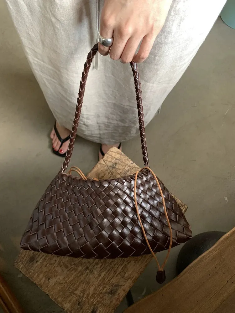 Hand-Woven Underarm Bag Women's Fashion 2026 Tote Shoulder Bag Set Chic Versatile Style thumbnail 6
