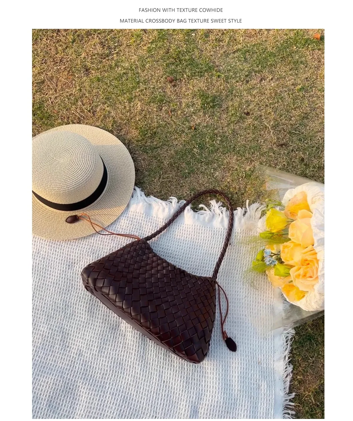 Hand-Woven Underarm Bag Women's Fashion 2026 Tote Shoulder Bag Set Chic Versatile Style showcase 6