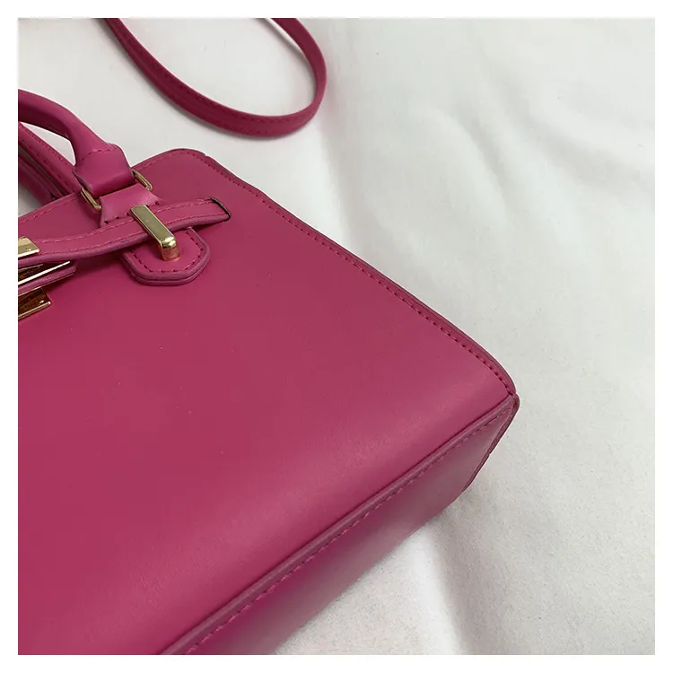 Fashionable Contrast Color Large Capacity Soft Face Portable Shoulder Crossbody Bag with Belt for Women - Stylish & Versatile Casual Handbag showcase 8