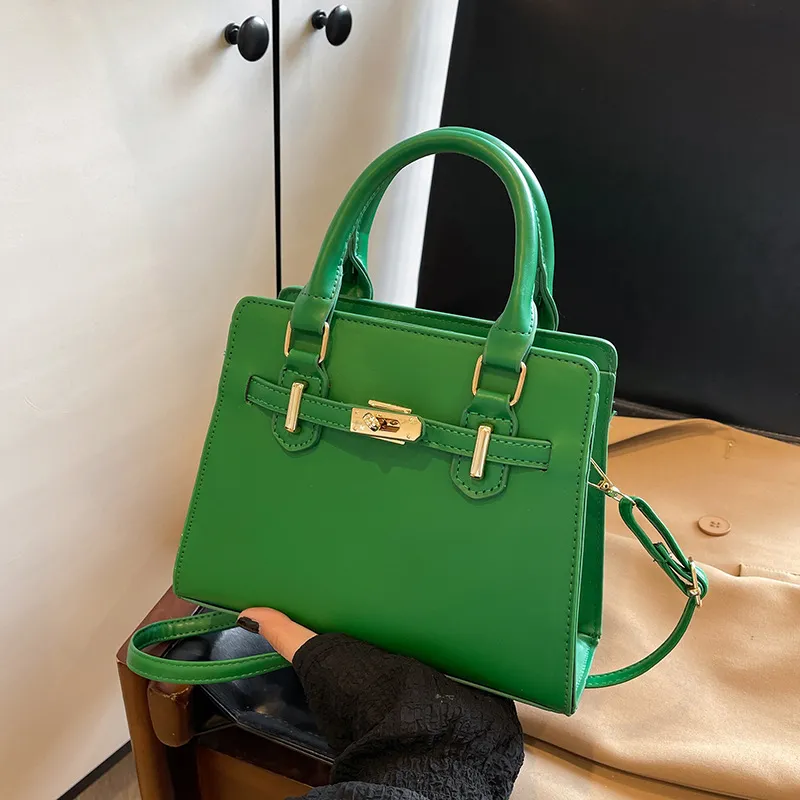 Fashionable Contrast Color Large Capacity Soft Face Portable Shoulder Crossbody Bag with Belt for Women - Stylish & Versatile Casual Handbag thumbnail 6