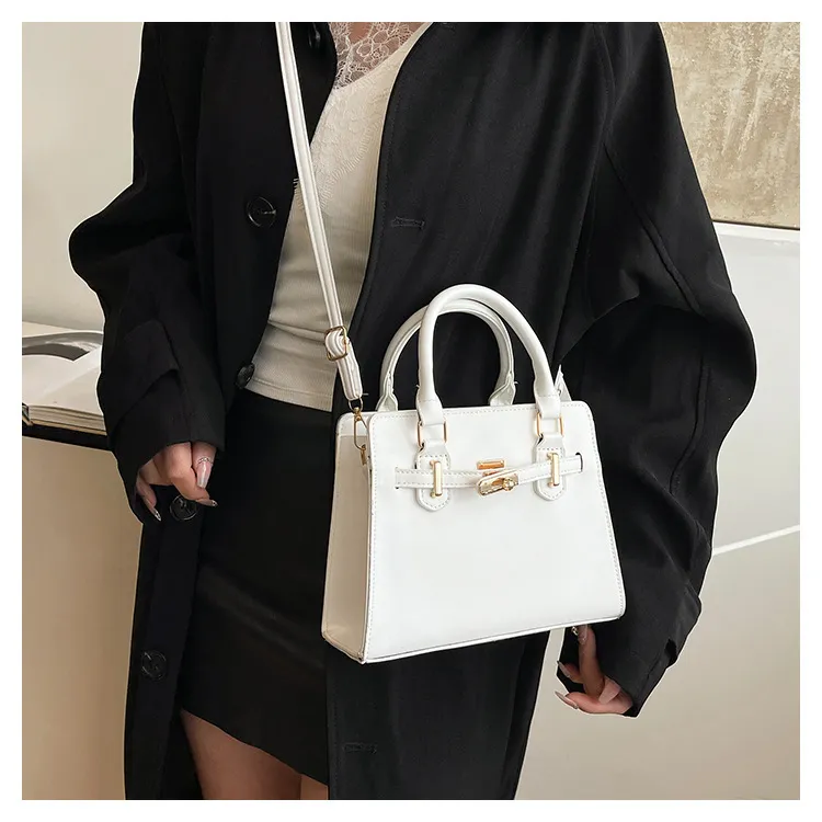 Fashionable Contrast Color Large Capacity Soft Face Portable Shoulder Crossbody Bag with Belt for Women - Stylish & Versatile Casual Handbag showcase 15