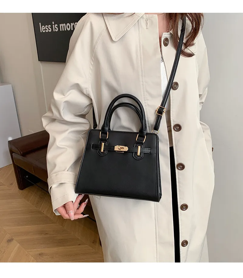 Fashionable Contrast Color Large Capacity Soft Face Portable Shoulder Crossbody Bag with Belt for Women - Stylish & Versatile Casual Handbag showcase 1