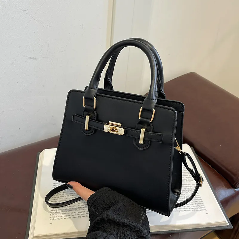 Fashionable Contrast Color Large Capacity Soft Face Portable Shoulder Crossbody Bag with Belt for Women - Stylish & Versatile Casual Handbag thumbnail 8