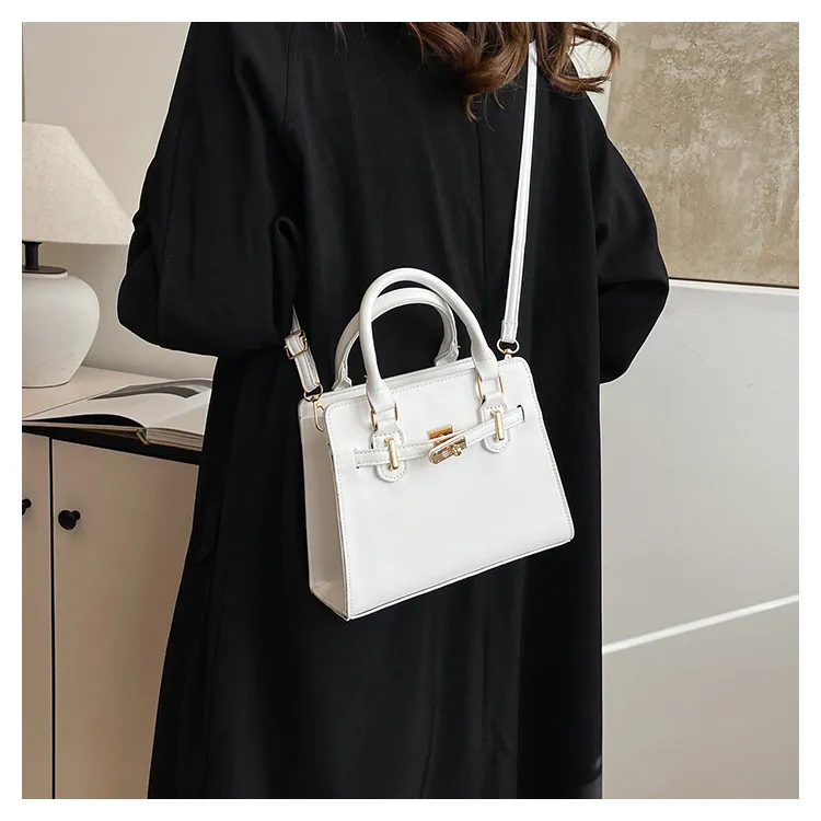 Fashionable Contrast Color Large Capacity Soft Face Portable Shoulder Crossbody Bag with Belt for Women - Stylish & Versatile Casual Handbag showcase 16