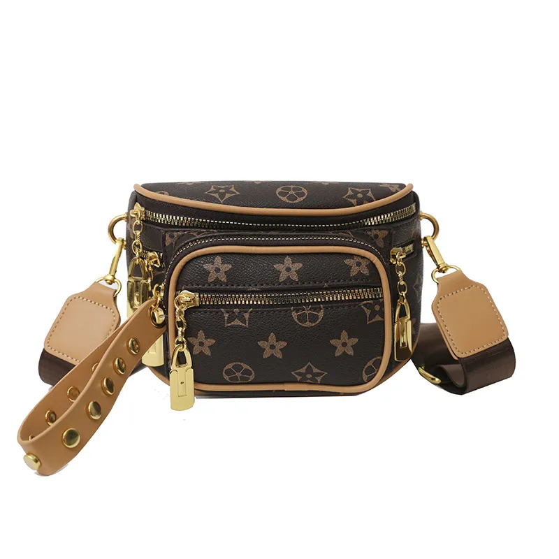 2026 Fashionable Crossbody Bag with Multiple Pockets, Wide Strap Commuter Chest Pack, Single Shoulder Bag for Women thumbnail 6