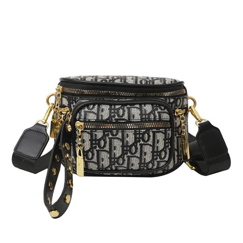 2026 Fashionable Crossbody Bag with Multiple Pockets, Wide Strap Commuter Chest Pack, Single Shoulder Bag for Women thumbnail 9
