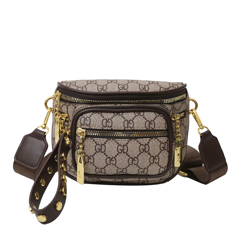 2026 Fashionable Crossbody Bag with Multiple Pockets, Wide Strap Commuter Chest Pack, Single Shoulder Bag for Women thumbnail 8