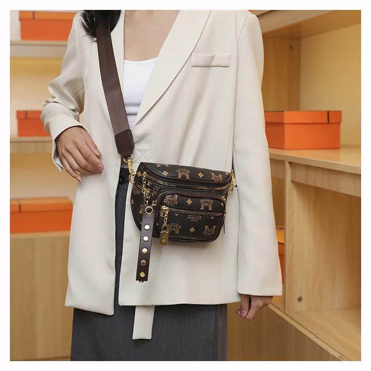 2026 Fashionable Crossbody Bag with Multiple Pockets, Wide Strap Commuter Chest Pack, Single Shoulder Bag for Women showcase 13