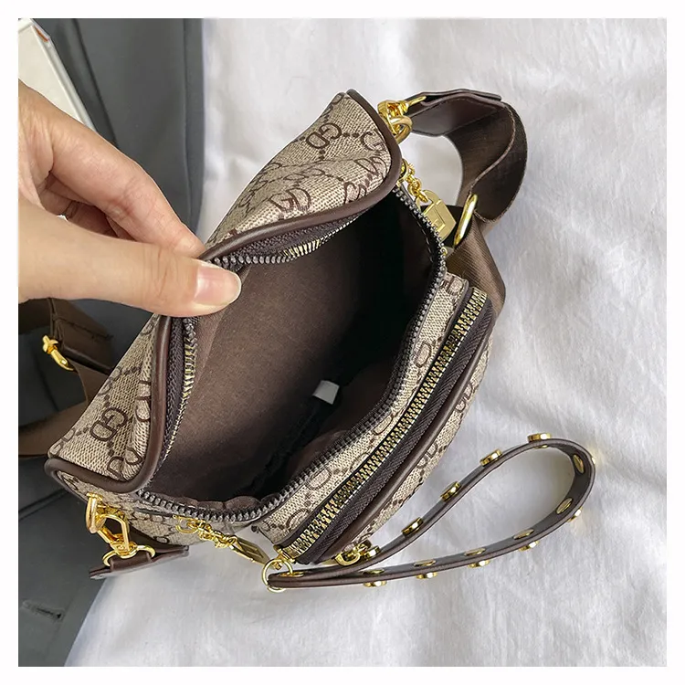 2026 Fashionable Crossbody Bag with Multiple Pockets, Wide Strap Commuter Chest Pack, Single Shoulder Bag for Women showcase 6