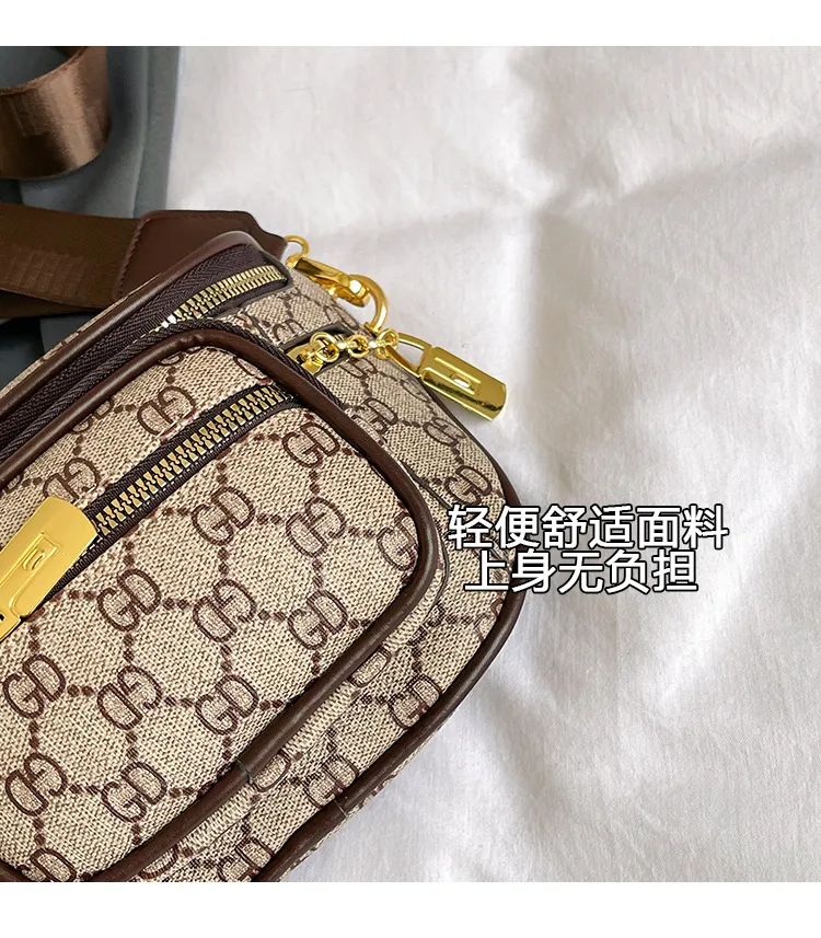 2026 Fashionable Crossbody Bag with Multiple Pockets, Wide Strap Commuter Chest Pack, Single Shoulder Bag for Women showcase 4