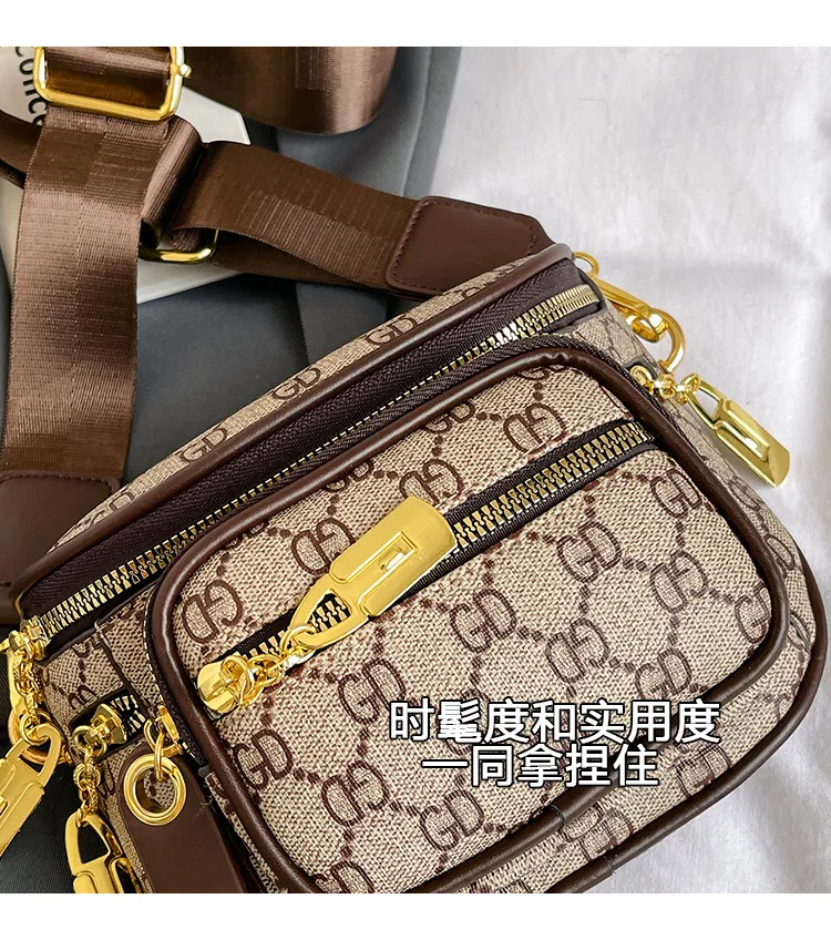 2026 Fashionable Crossbody Bag with Multiple Pockets, Wide Strap Commuter Chest Pack, Single Shoulder Bag for Women showcase 5