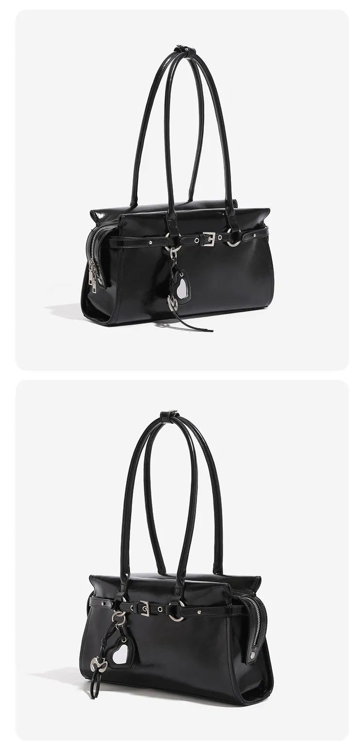 Elegant Bridal Wedding Underarm Bag - Red Sweet & Cool Baguette Style for Winter, High-End Portable Shoulder Bag for Women showcase 12