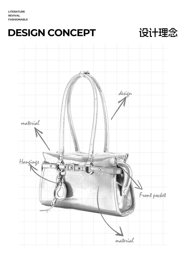 Elegant Bridal Wedding Underarm Bag - Red Sweet & Cool Baguette Style for Winter, High-End Portable Shoulder Bag for Women showcase 3