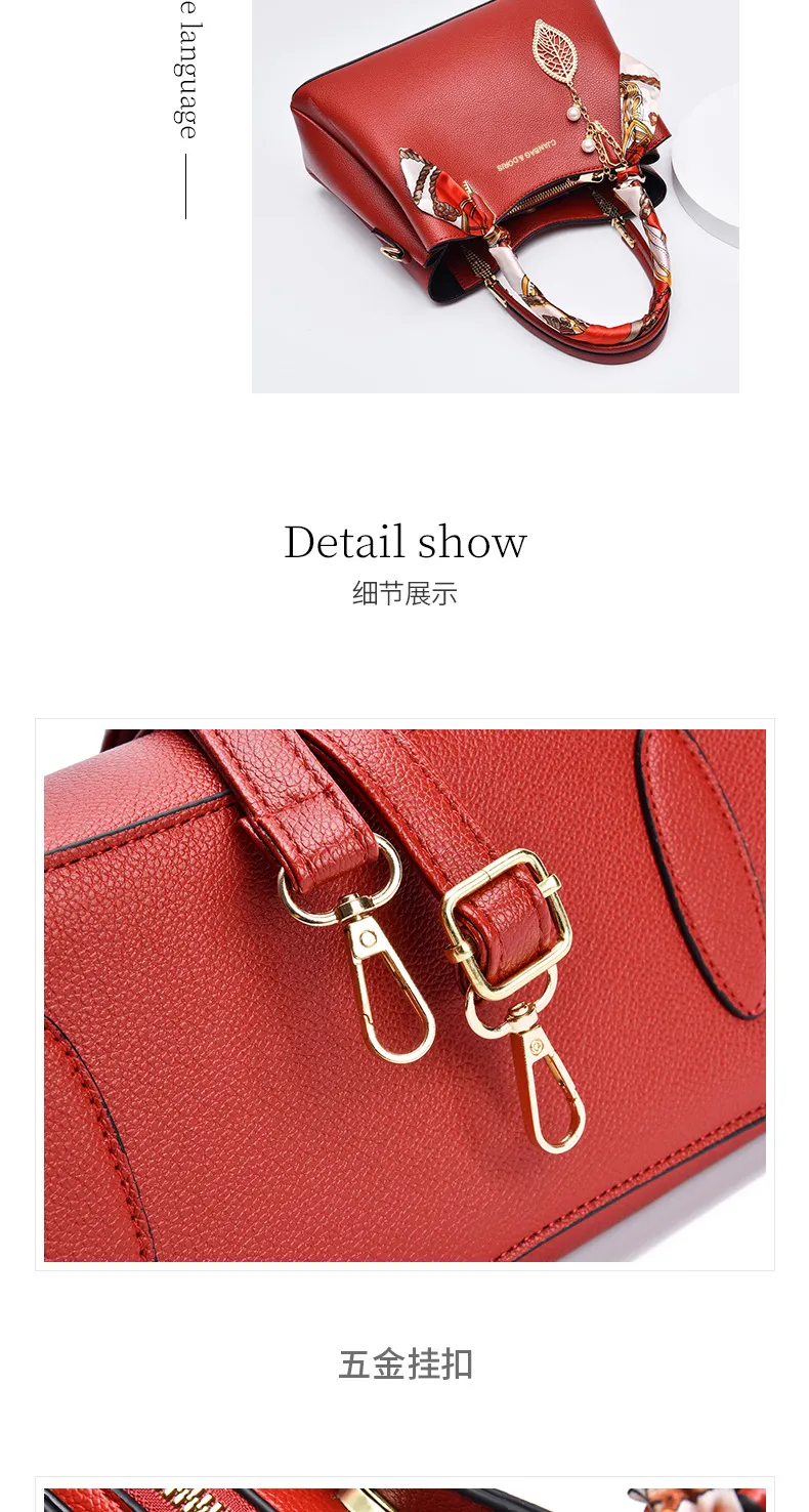 2025 New Red Bridal Wedding Gift Handbag for Women, Large Capacity Crossbody Tote Bag, Attractive Fashionable Clutch Purse showcase 19