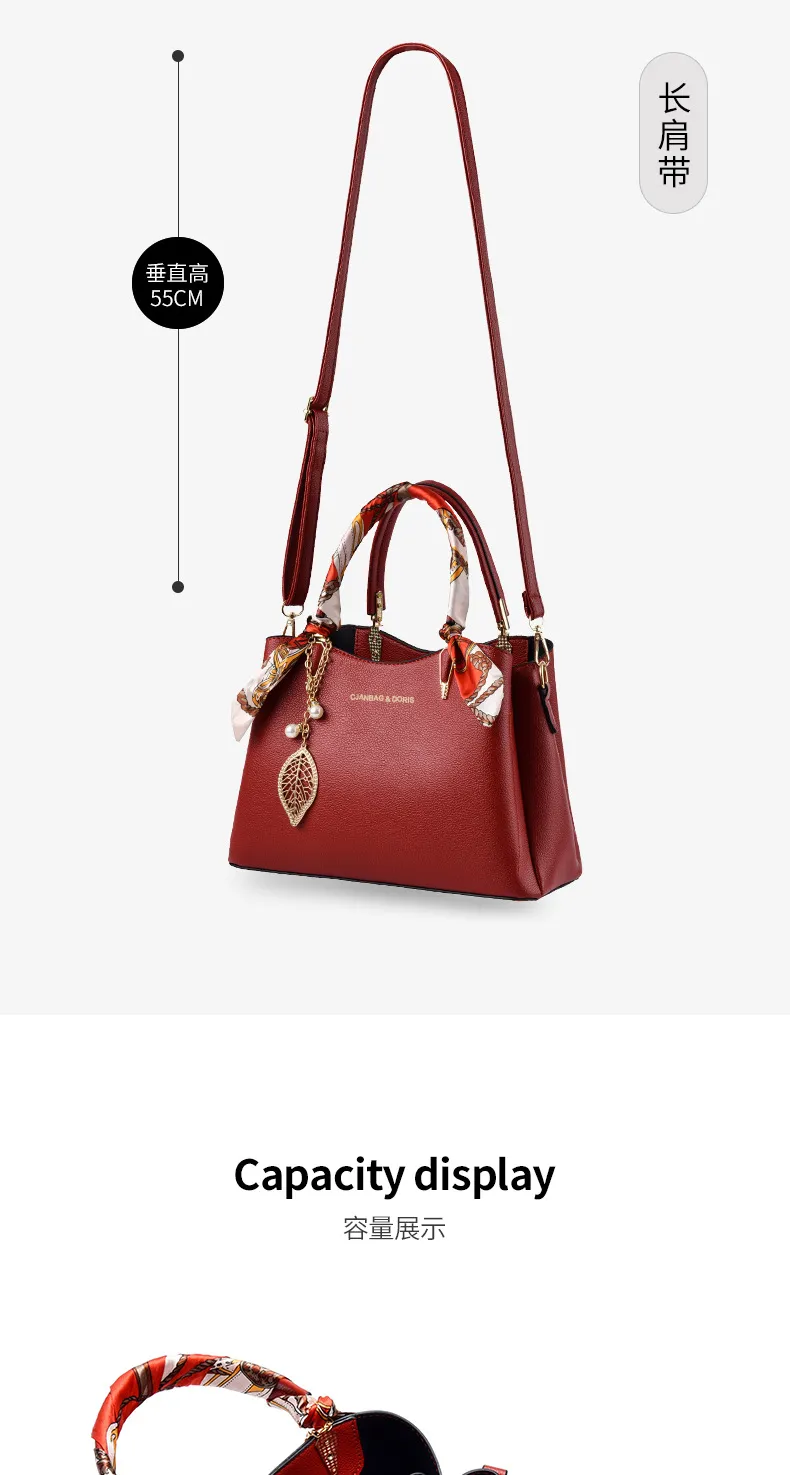 2025 New Red Bridal Wedding Gift Handbag for Women, Large Capacity Crossbody Tote Bag, Attractive Fashionable Clutch Purse showcase 4