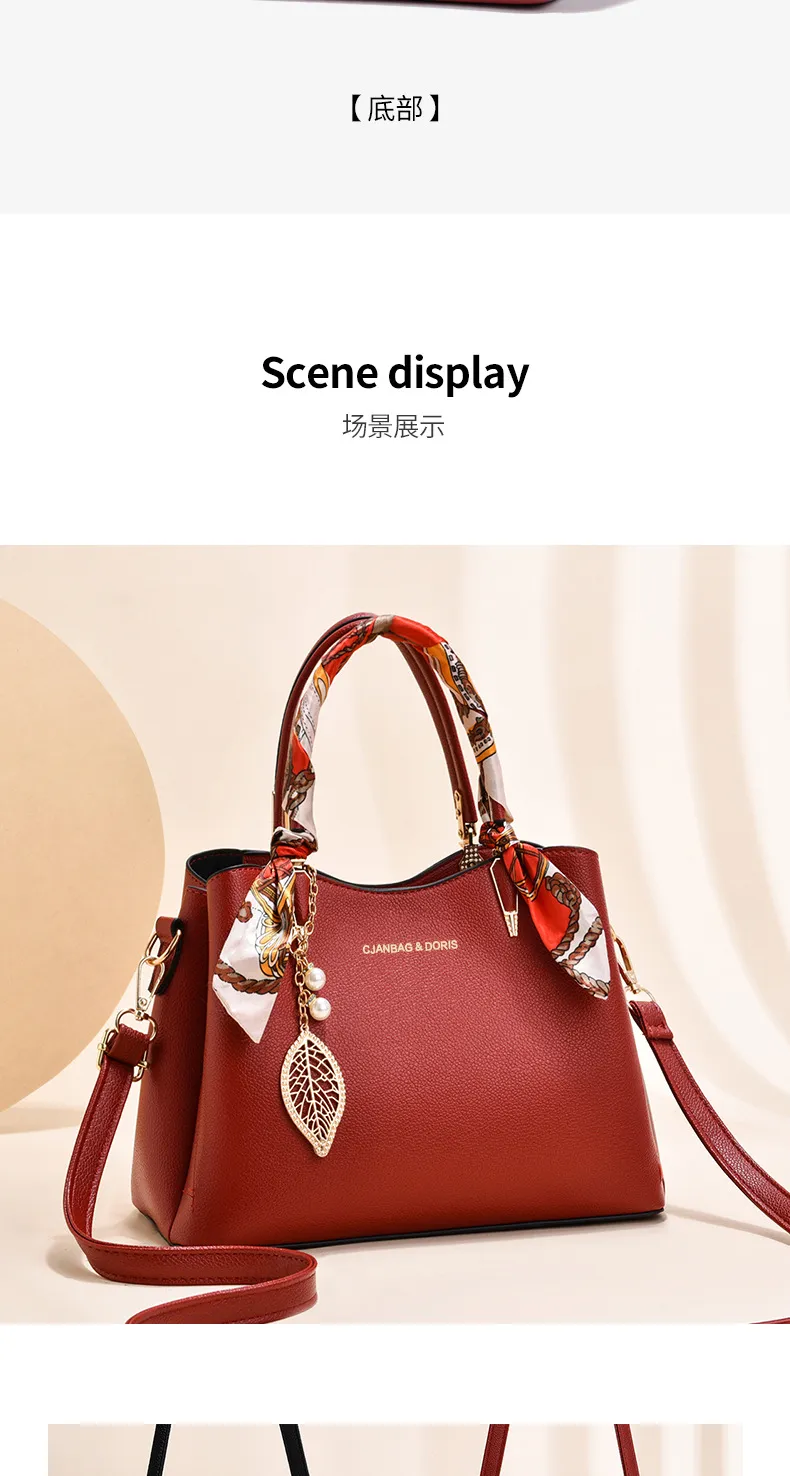 2025 New Red Bridal Wedding Gift Handbag for Women, Large Capacity Crossbody Tote Bag, Attractive Fashionable Clutch Purse showcase 15