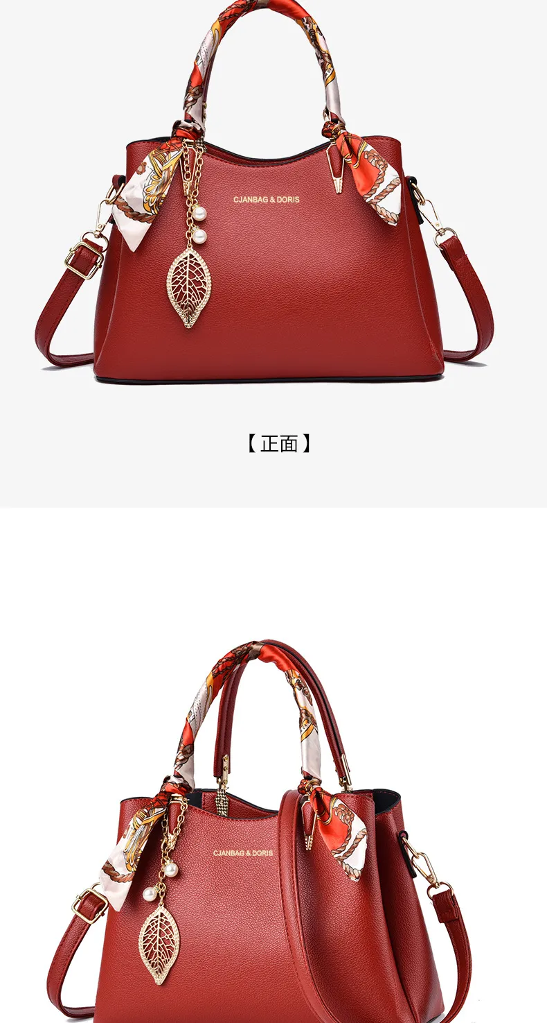 2025 New Red Bridal Wedding Gift Handbag for Women, Large Capacity Crossbody Tote Bag, Attractive Fashionable Clutch Purse showcase 12