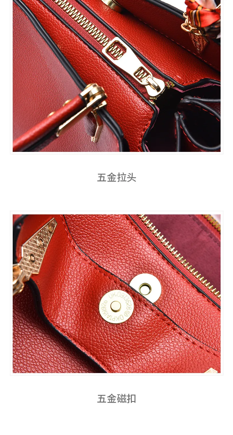 2025 New Red Bridal Wedding Gift Handbag for Women, Large Capacity Crossbody Tote Bag, Attractive Fashionable Clutch Purse showcase 20
