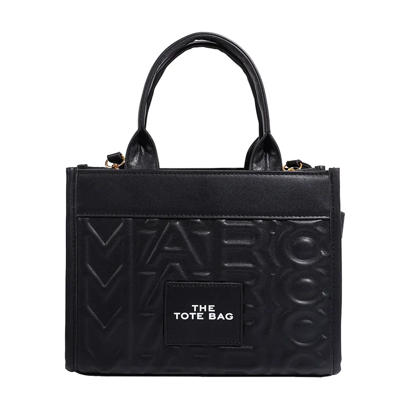 Luxury Women's Embossed Tote Bag, Fashionable Commuter Shoulder Crossbody Handbag, Versatile Light Luxury Letter Design for Daily Use - Image 5