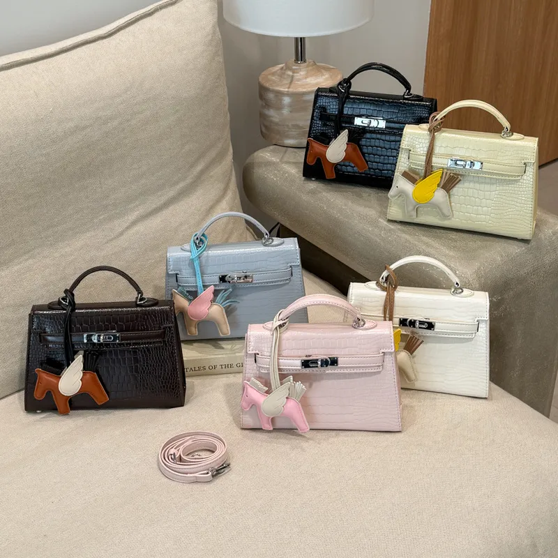 Women's Fashion Kelly Bag Style Handbag, Fresh Casual Stone Pattern Shoulder Bag, Versatile Crossbody Bag for Daily Use - Image 1
