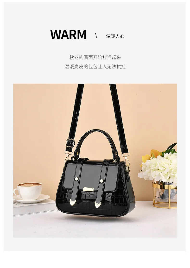 2024 New Fashion Women's Flip Handbag - Versatile Embossed Shoulder Crossbody Small Bag for Stylish Ladies showcase 2