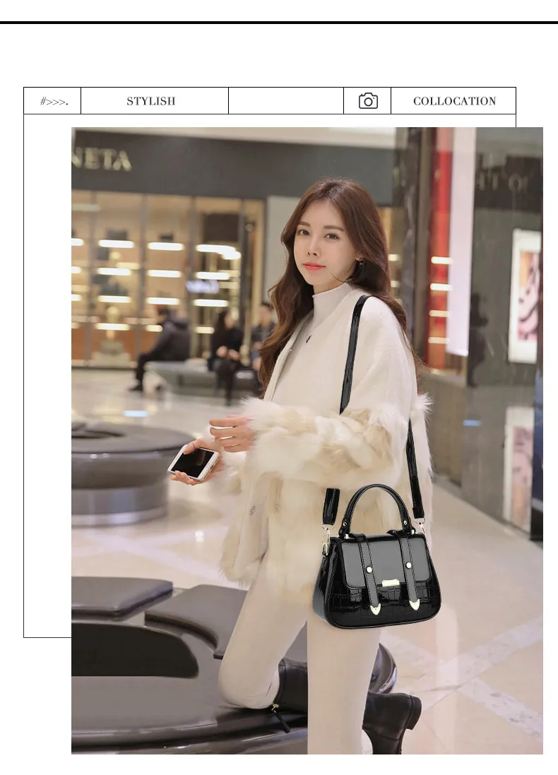 2024 New Fashion Women's Flip Handbag - Versatile Embossed Shoulder Crossbody Small Bag for Stylish Ladies showcase 4
