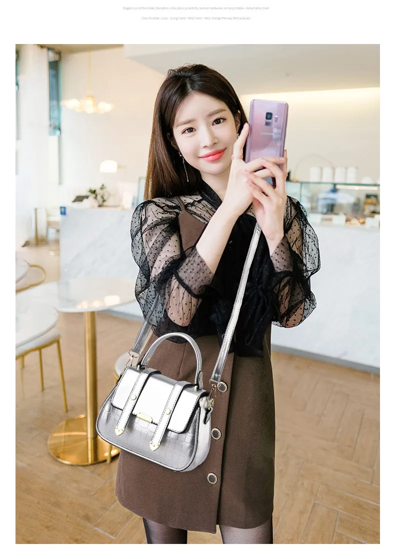 2024 New Fashion Women's Flip Handbag - Versatile Embossed Shoulder Crossbody Small Bag for Stylish Ladies showcase 6