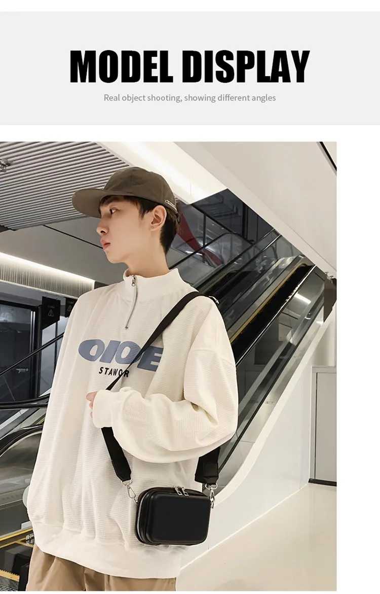 New Brand Small Square Bag Women's Casual Shoulder Bag 2-in-1 Box Bag Men's Crossbody Bag Versatile Fashion Accessory showcase 9