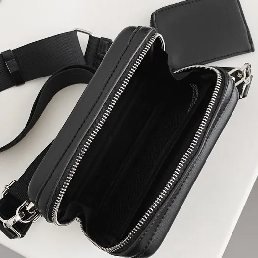 New Brand Small Square Bag Women's Casual Shoulder Bag 2-in-1 Box Bag Men's Crossbody Bag Versatile Fashion Accessory thumbnail 4