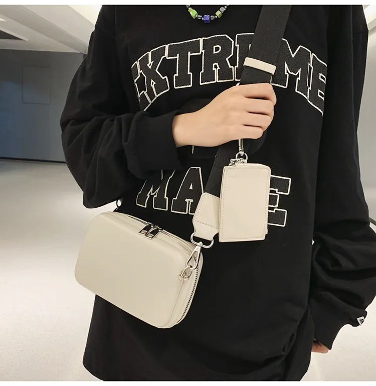 New Brand Small Square Bag Women's Casual Shoulder Bag 2-in-1 Box Bag Men's Crossbody Bag Versatile Fashion Accessory showcase 13