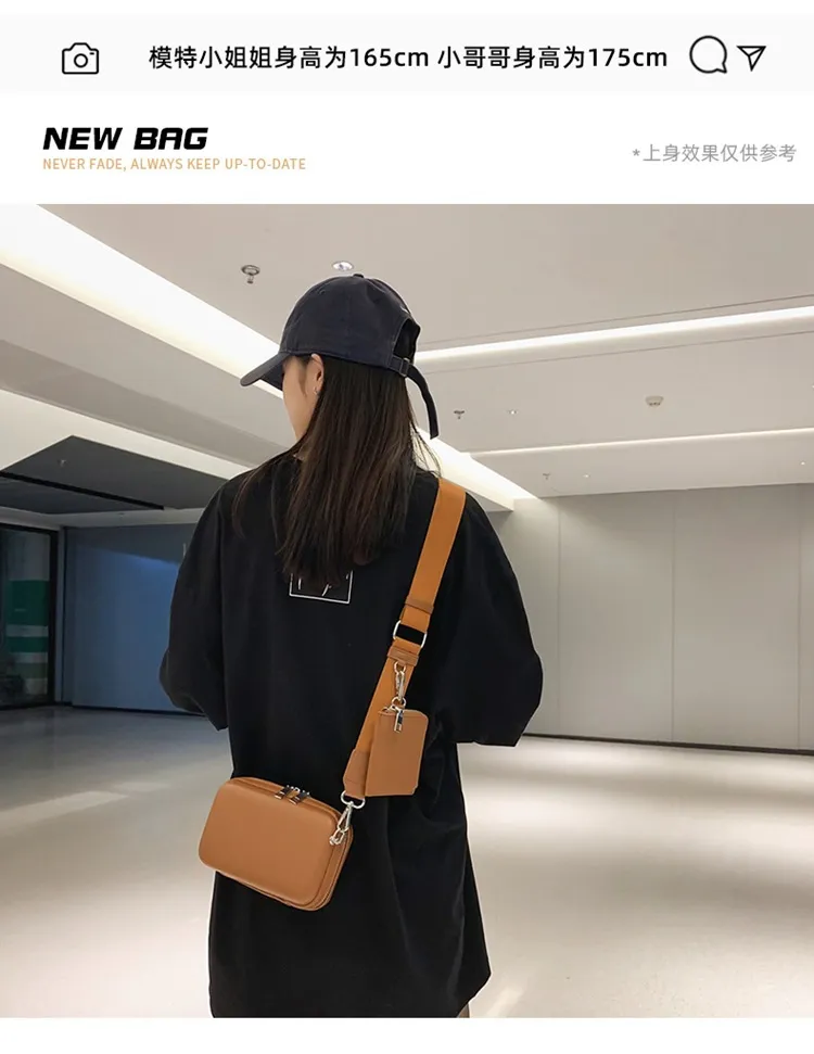 New Brand Small Square Bag Women's Casual Shoulder Bag 2-in-1 Box Bag Men's Crossbody Bag Versatile Fashion Accessory showcase 5