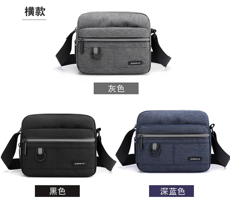 Men's Oxford Cloth Crossbody Shoulder Bag - Casual Canvas Messenger Bag, Small Phone Pouch, Stylish 2024 Design for Everyday Use showcase 10