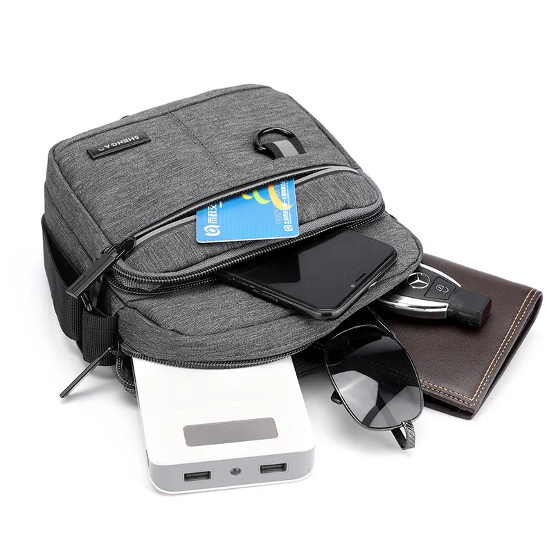 Men's Oxford Cloth Crossbody Shoulder Bag - Casual Canvas Messenger Bag, Small Phone Pouch, Stylish 2024 Design for Everyday Use - Image 4