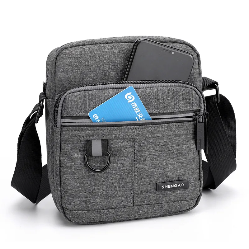Men's Oxford Cloth Crossbody Shoulder Bag - Casual Canvas Messenger Bag, Small Phone Pouch, Stylish 2024 Design for Everyday Use - Image 3