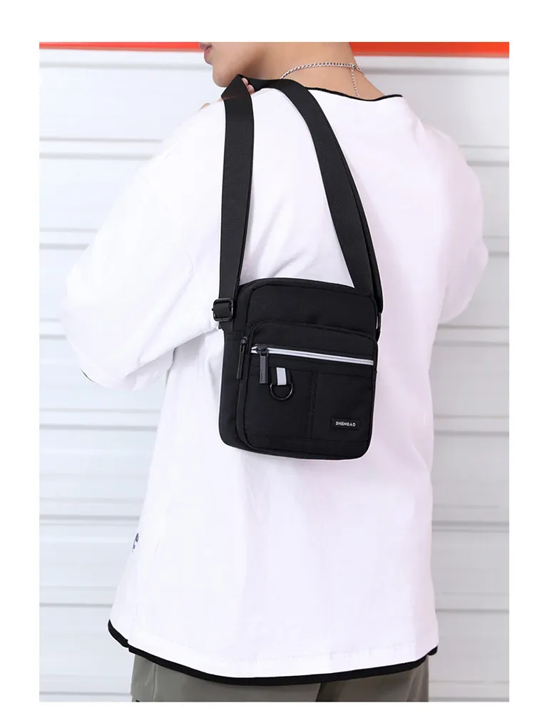 Men's Oxford Cloth Crossbody Shoulder Bag - Casual Canvas Messenger Bag, Small Phone Pouch, Stylish 2024 Design for Everyday Use showcase 17