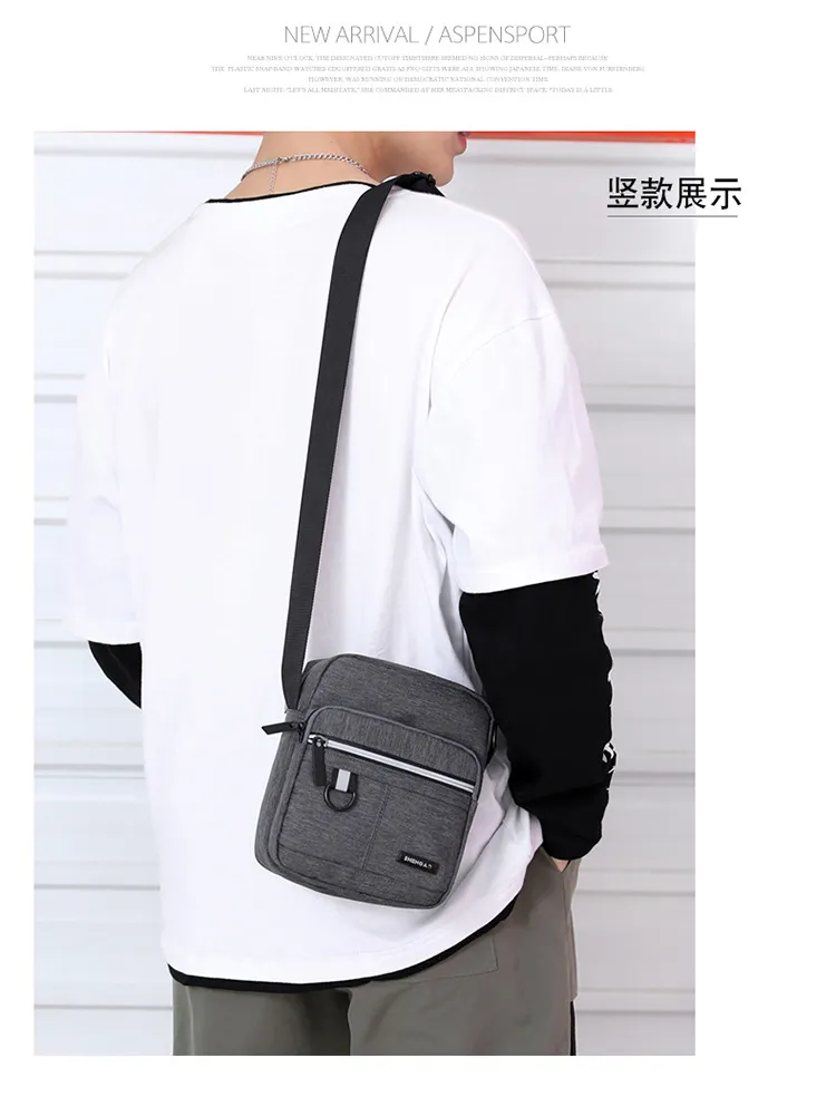 Men's Oxford Cloth Crossbody Shoulder Bag - Casual Canvas Messenger Bag, Small Phone Pouch, Stylish 2024 Design for Everyday Use showcase 14