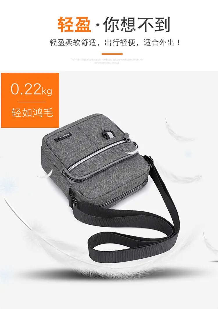 Men's Oxford Cloth Crossbody Shoulder Bag - Casual Canvas Messenger Bag, Small Phone Pouch, Stylish 2024 Design for Everyday Use showcase 8