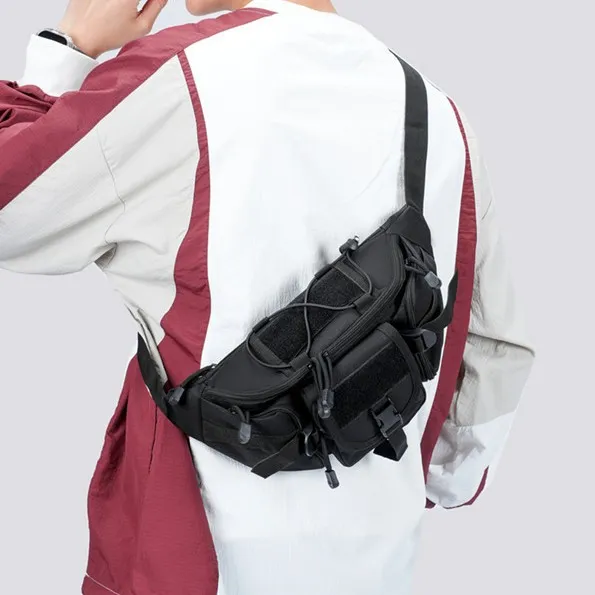 Men's Outdoor Tactical Chest Bag - Multifunctional Cross-Body Workwear Shoulder Bag for Sports & Casual Use thumbnail 2
